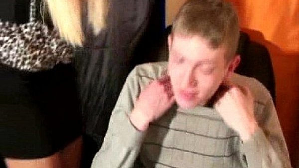 Young amateur guy enjoys a naughty busty Milf at home