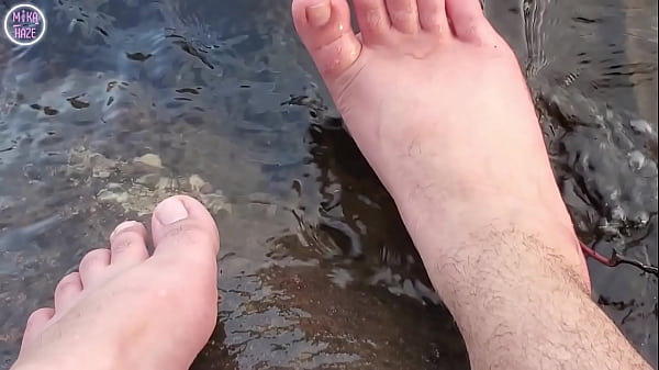 big feet and hairy legs in nature