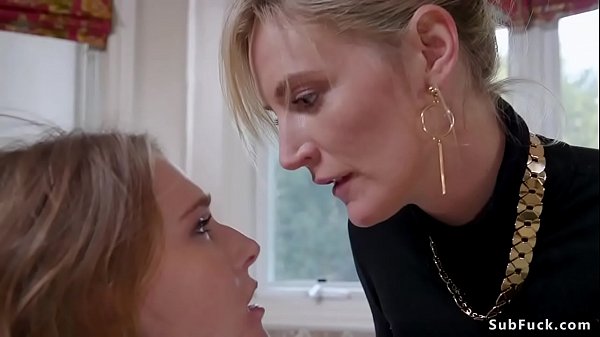Blonde MILF Mona Wales disciplines her stepsister Ashley Lane in bathroom then they seduce lawyer Tommy who anal fucks them in bdsm threesome