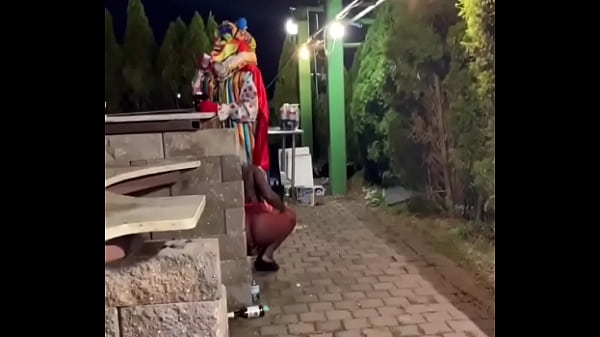 Gibby gets dick sucked outside behind the bar