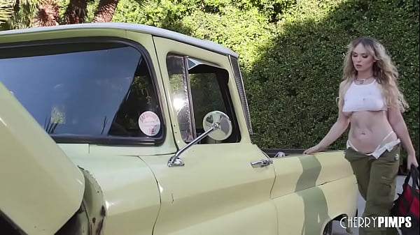 Lilly Bell is a smoking hot blonde with real tits and a sexy bush who gets what she wants from Zac Wild. He pounds her hard after rimming her ass, forgetting his repair is going wrong.