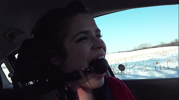 Driving around while ball gagged