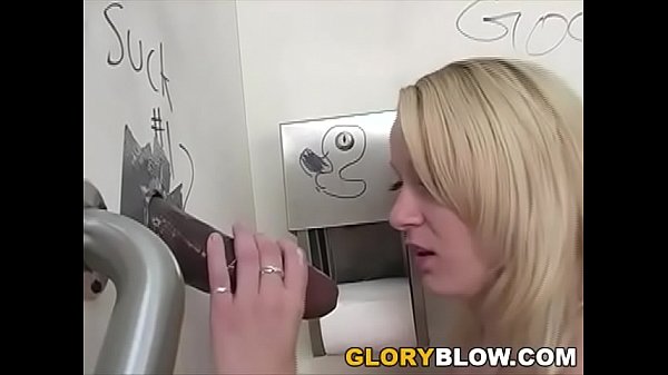 Katrina Tastes Black Cock at Gloryhole