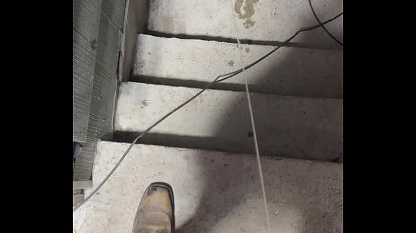 Cement stair pee 