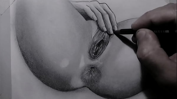 El placer de ver el proceso de dibujar una vagina resurada y su hermoso ano. Te encantar&aacute;