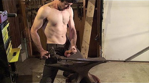 Blacksmith beats his steel