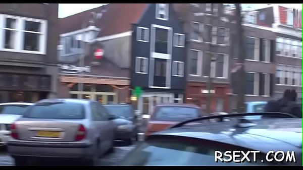 Skinny babe's peach licked hard