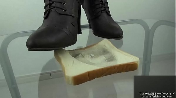 Crush bread with shoes