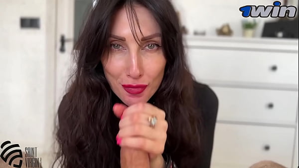 Hot MILF punishes, sucks dick and gets cum on feet