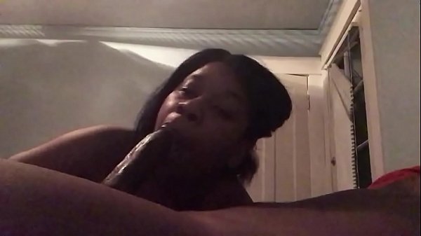 Sucking a big black dick while my BF at work
