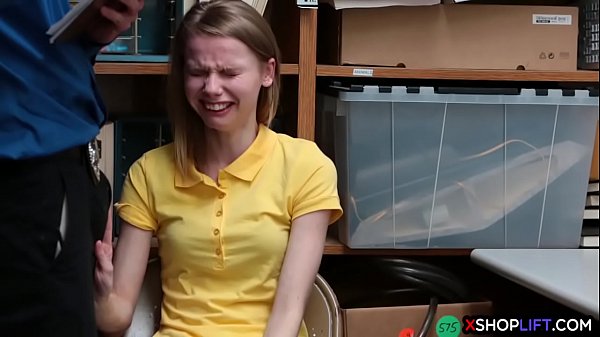 Russian skinny stealing girl got banged for a crime  