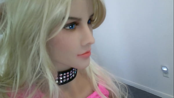 Sexy Blonde in stockings and pink outfit