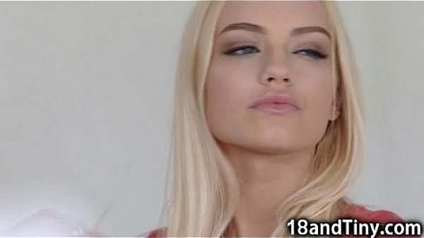 Petite blondie fucked by a big white cock  