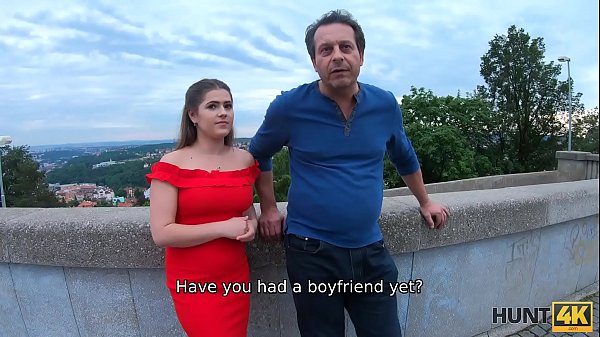 HUNT4K. Bad girl earns a lot of cash with her sexy body in front of her poor