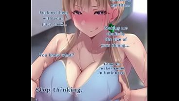 hentai blonde invites you to change with her  