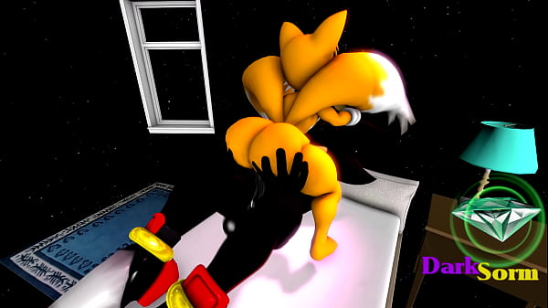 Tails bouncing that big ass on Shadows cock (Gay Sonic SFM)  