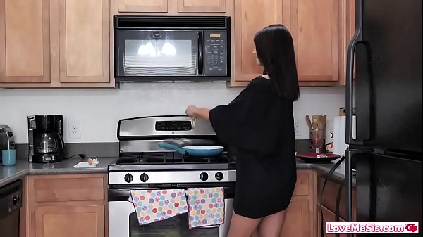 Small tits brunette stepsis sucks stepbros cock to pay rent and wants more.She goes into his bedroom and awakes him for more cock sucking and fucking 