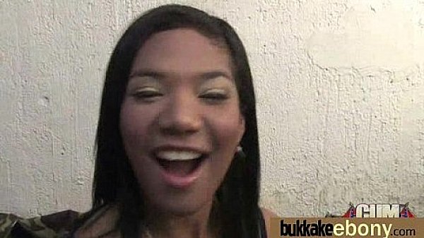 Ebony Gang bang and CUM FEEDING 22