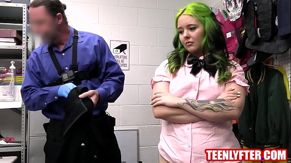 Young chubby shoplifter banged hard by mall cop  