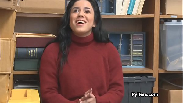 Curvy Latina thief busted and fucked by horny guard  