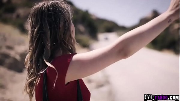 Stranded teen helped and fucked by stranger