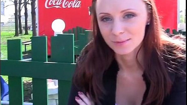 Hot redhead fucking in a park  