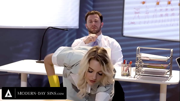 Office Cleaner Is Craving Rough Employee Buttfuck  