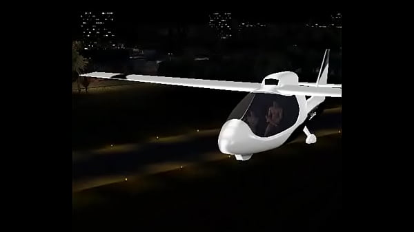 NUDE FLYING OVER THE CITY  