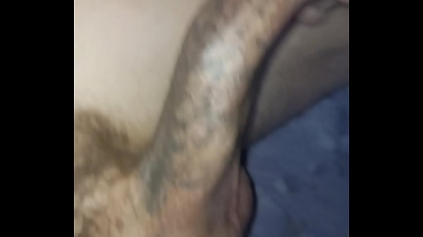 I jerk off and cum, showing off my dirty big dick with tattoos and piercing holes  