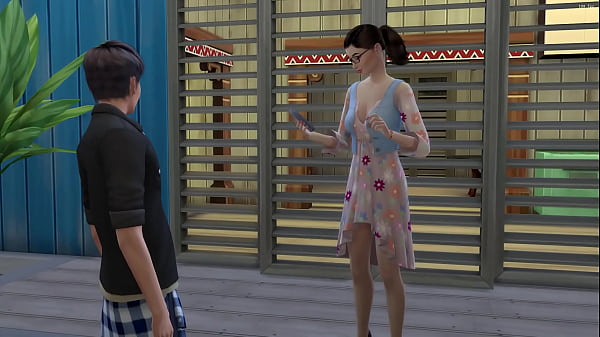 Korean Stepmom and Stepson first time fucking on vacation  