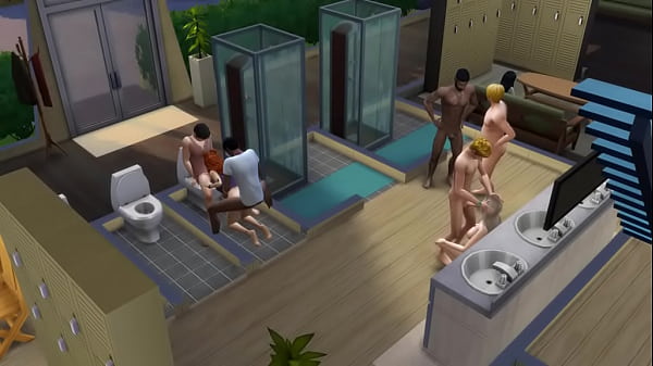 Занятие в фитнесе закончилось групповухой в туалете