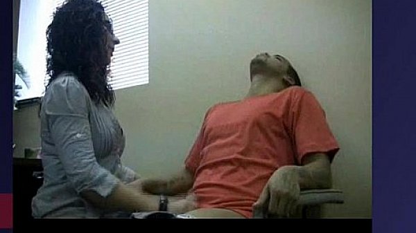 Latina secretary MILF makes handjob to her boss at lunchtime  