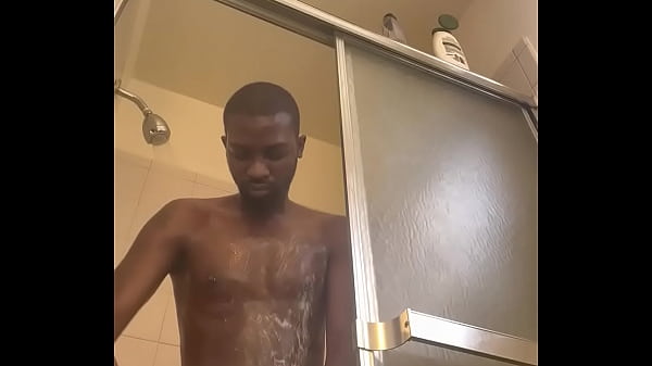 Ten inches getting stroked in the shower