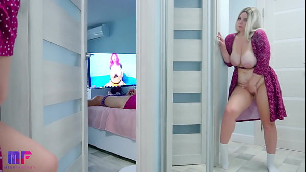 Stepdaughter with big tits spies on stepdad part 2