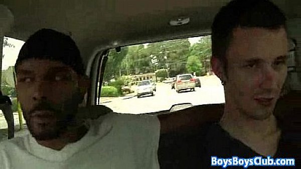 Huge black stud breeding white gay muscular guy 04