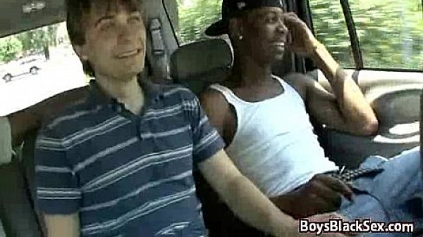 Twink getting shared by hung black studs 12  