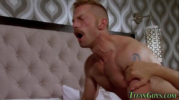 Brawny hunk rides schlong