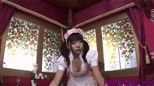 Teen maid threesome with two boss