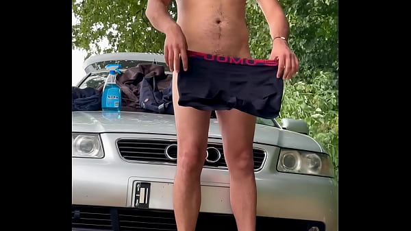 Solo adventure with my Bulgarian cock on a car