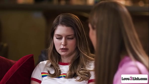 Big tits blonde avoids her cycling partner since she gets wet while riding.The latina offers to fuck her and they kiss.Then the redhead asslicks her  