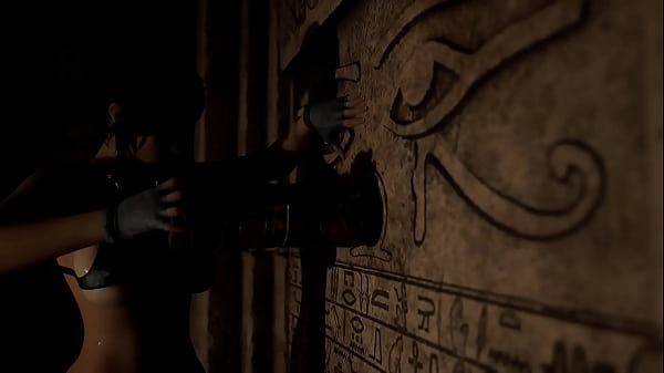 An ancient runic dildo fucked Lara's ass. 3D Unreal Engine Hentai Animation Part 2