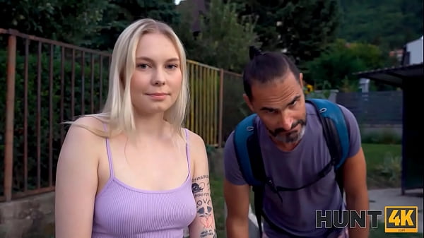 HUNT4K. Need for money motivates guy to sell GFs pussy to rich hunter