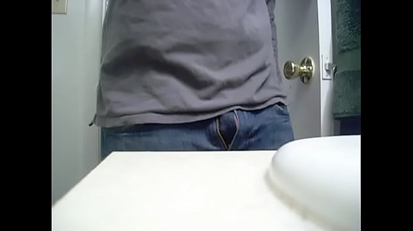 cock gets out of jeans