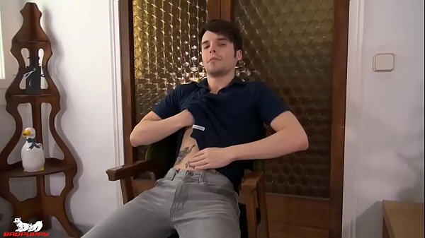 In no time at all Leo's cock is rock-hard.  He pushes his pants and underwear to the floor, grabs his cock and starts jacking.