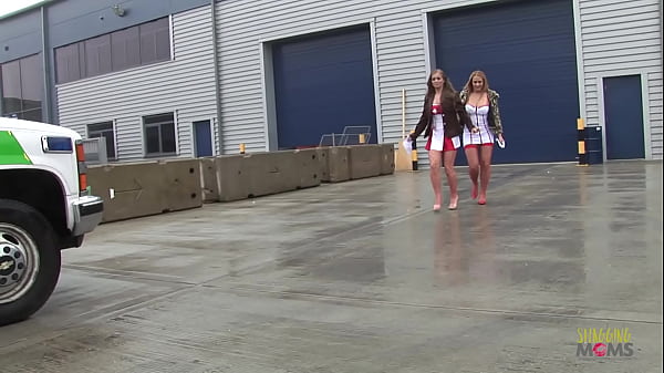 Instead of taking two patients to the hospital, these two sexy nurses decided to suck their cocks in the ambulance before getting their tight holes fucked hard.