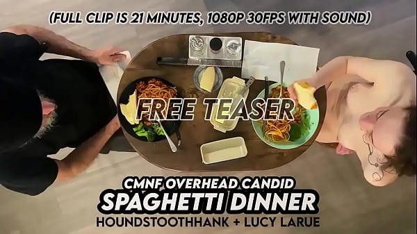 CMNF Overhead Candid Spaghetti Dinner  