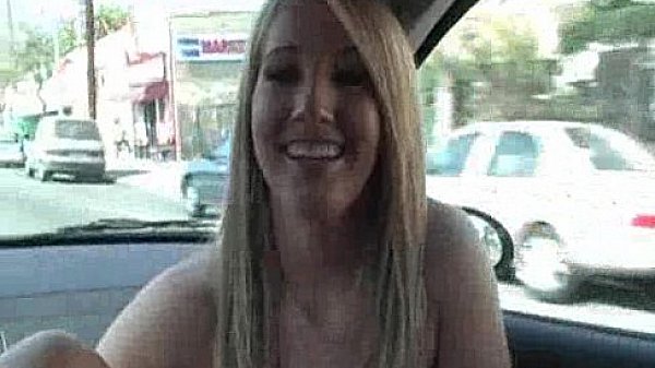 Blonde Strips Inside The Car