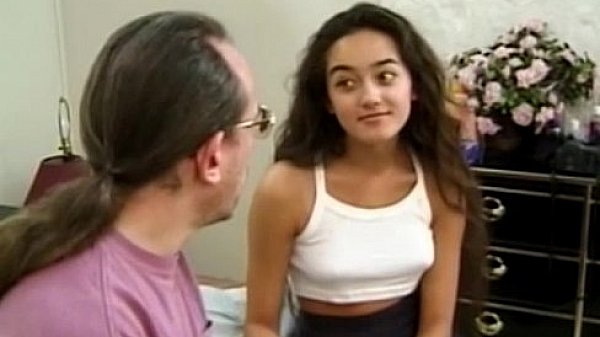 Ethnic amateur jizzed on tits by oldman