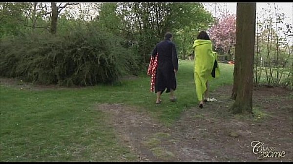 Outside fondling continue with inside threesome  