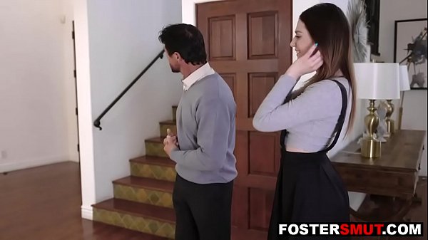 Foster stepdaughter learns how to please her stepdaddy with stepmom's help 
